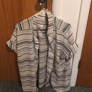 Navy and white Alfani dress shirt